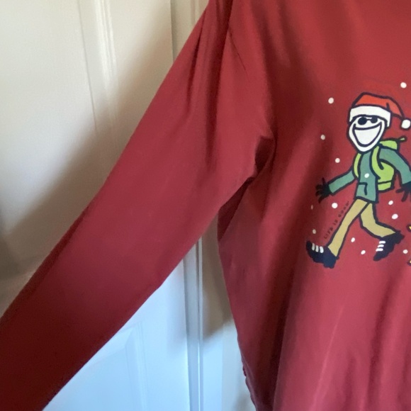 Life Is Good -Its A Wonderful Life Cotton Festive Holiday T-Shirt- Sz-XXL - Picture 3 of 16